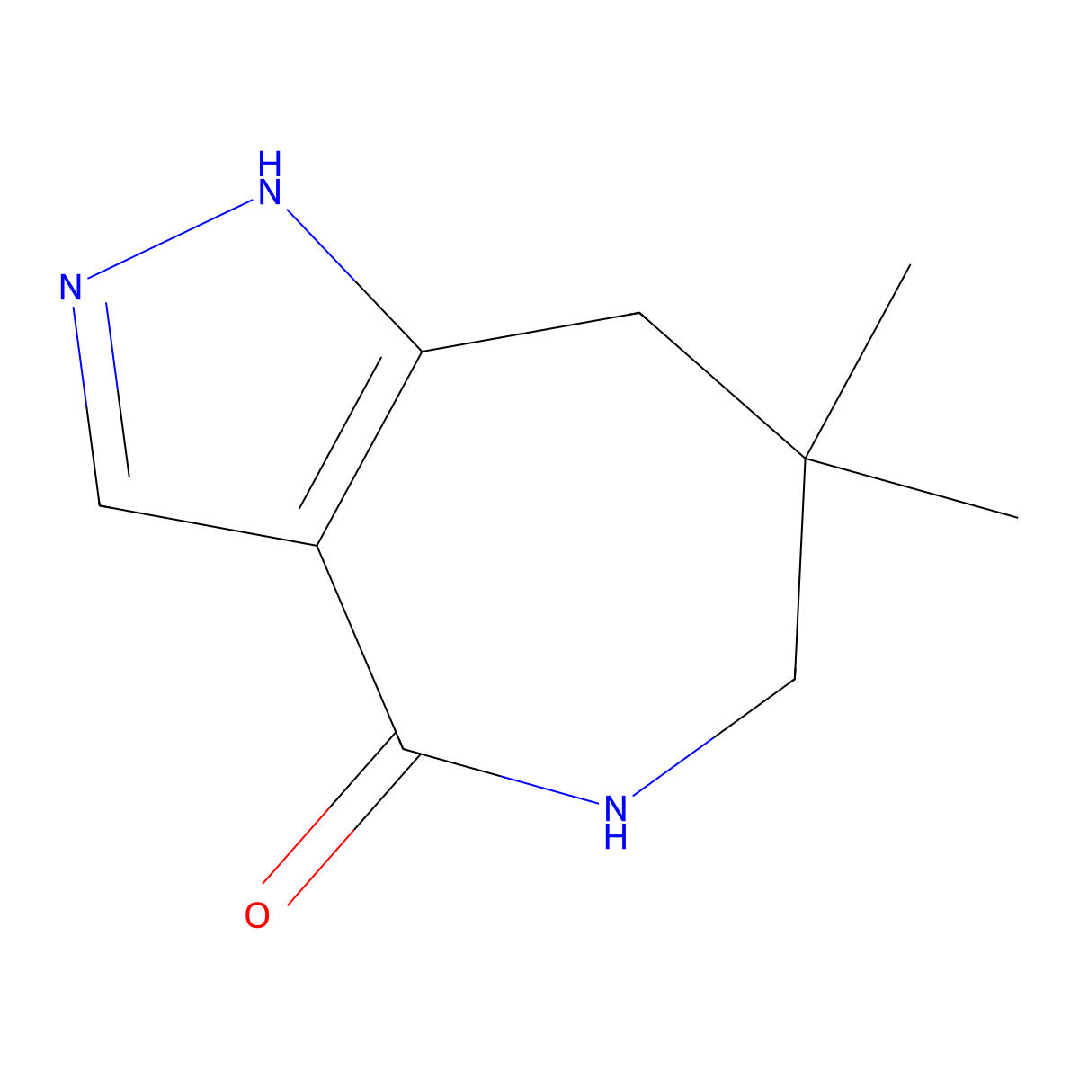 7,7-dimethyl-1H,4H,5H,6H,7H,8H-pyrazolo[4,3-c]azepin-4-one molecular structure, CAS 2060060-60-6