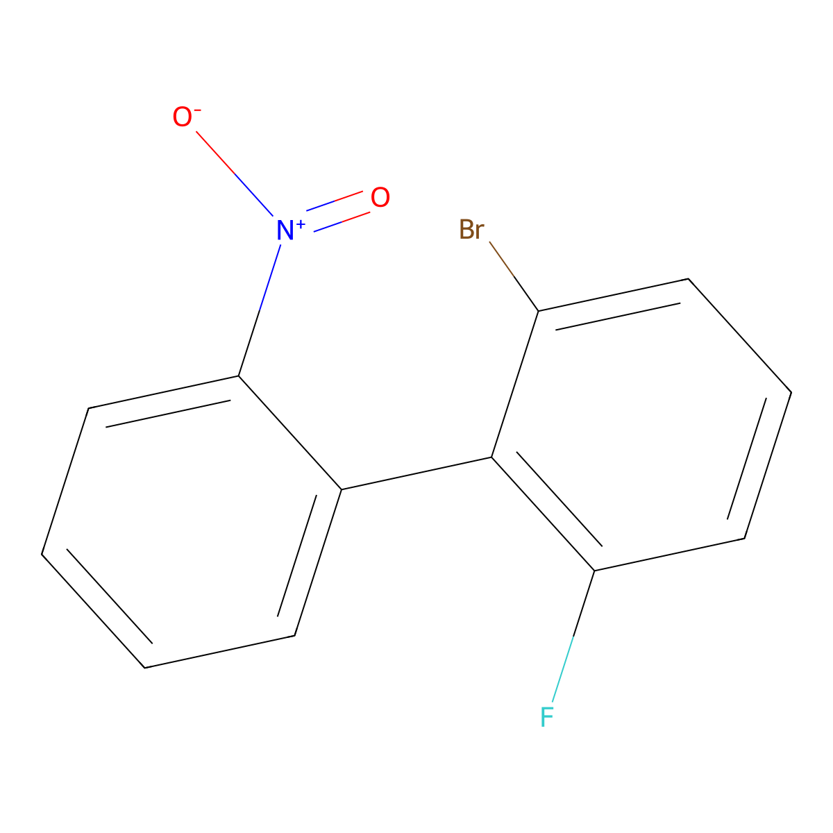 1-Bromo-3-fluoro-2-(2-nitrophenyl)benzene molecular structure, CAS 2060060-61-7