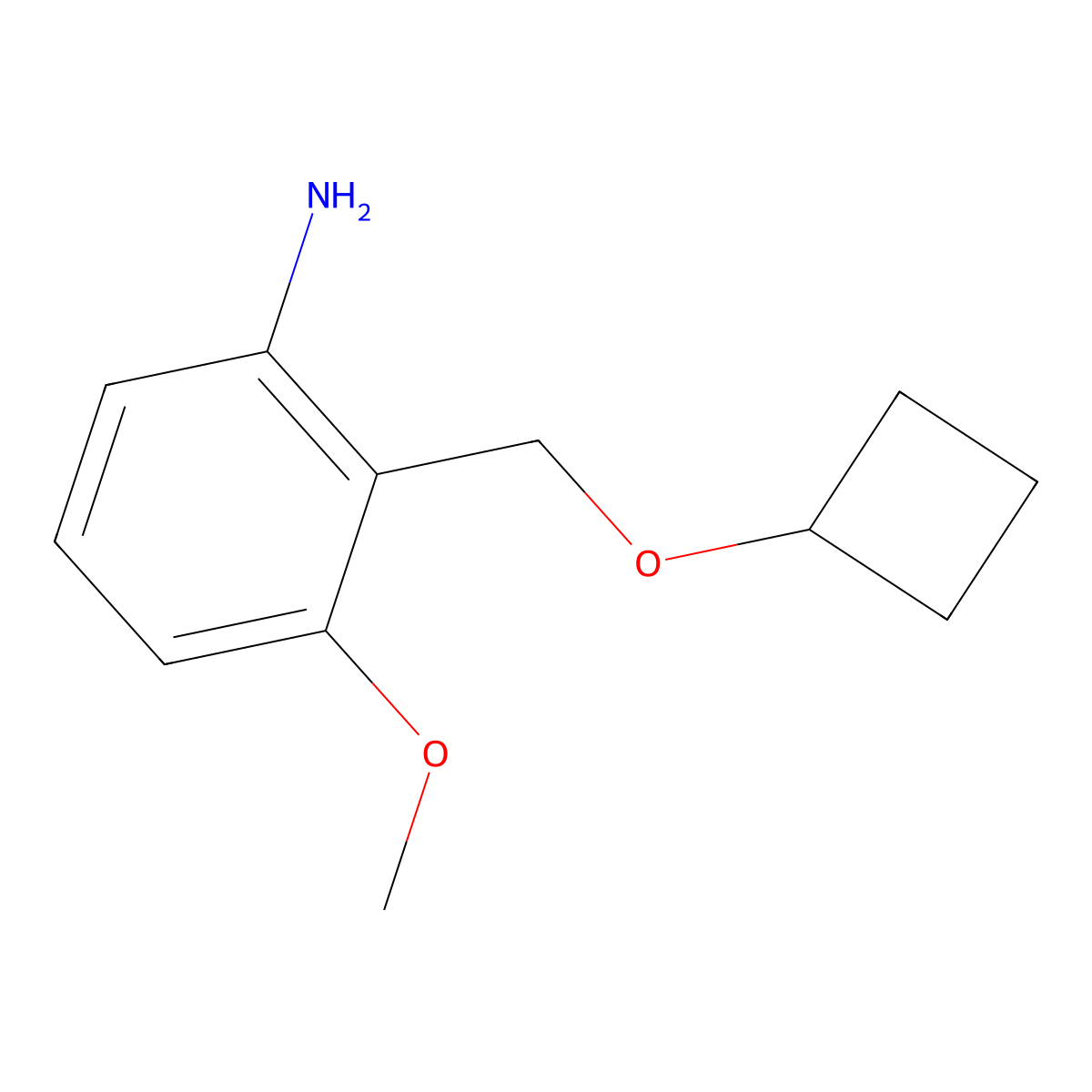 2-(Cyclobutoxymethyl)-3-methoxyaniline molecular structure, CAS 2060060-77-5