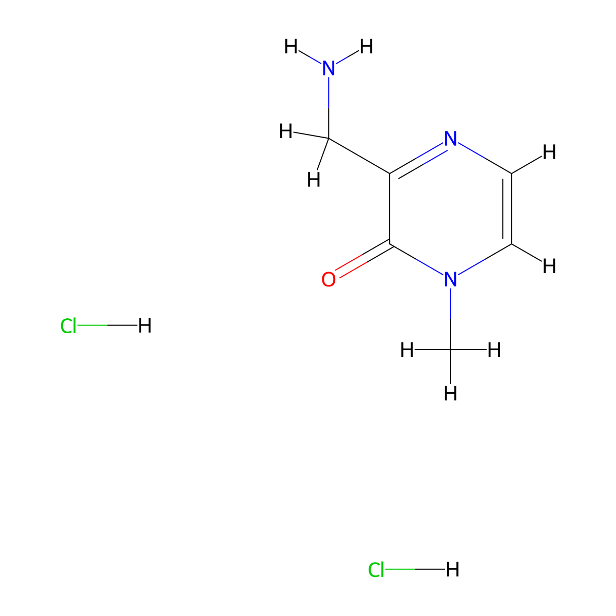 3-(Aminomethyl)-1-methyl-1,2-dihydropyrazin-2-one dihydrochloride molecular structure, CAS 2060060-78-6