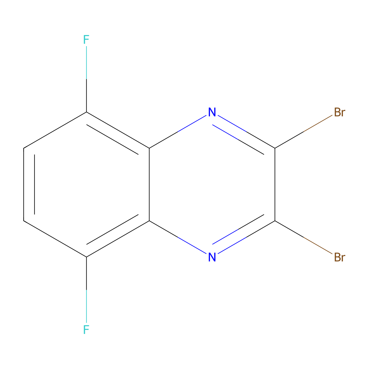 2,3-Dibromo-5,8-difluoroquinoxaline molecular structure, CAS 2060060-86-6