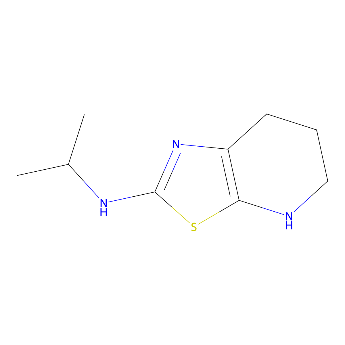 N-(Propan-2-yl)-4H,5H,6H,7H-[1,3]thiazolo[5,4-b]pyridin-2-amine molecular structure, CAS 2060060-87-7