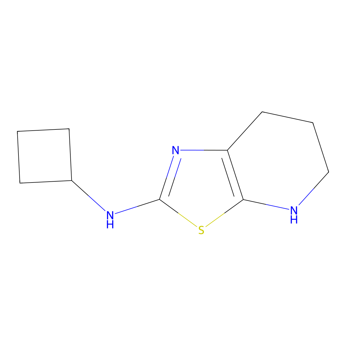 N-Cyclobutyl-4H,5H,6H,7H-[1,3]thiazolo[5,4-b]pyridin-2-amine molecular structure, CAS 2060060-89-9