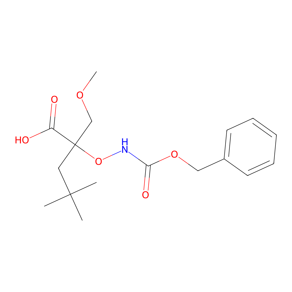 2-({[(Benzyloxy)carbonyl]amino}oxy)-2-(methoxymethyl)-4,4-dimethylpentanoic acid molecular structure, CAS 2060060-94-6
