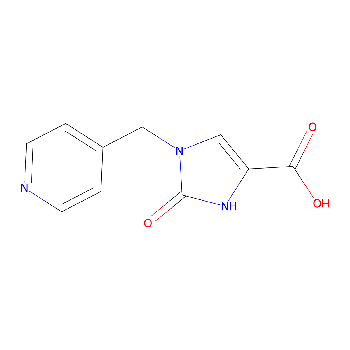 2-Oxo-1-[(pyridin-4-yl)methyl]-2,3-dihydro-1H-imidazole-4-carboxylic acid molecular structure, CAS 2060060-95-7