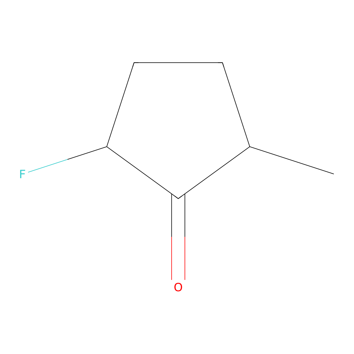 2-Fluoro-5-methylcyclopentan-1-one molecular structure, CAS 2060060-96-8
