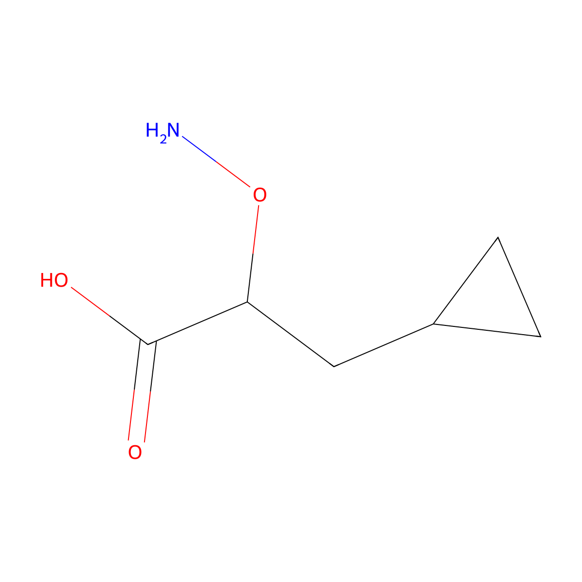 2-(Aminooxy)-3-cyclopropylpropanoic acid molecular structure, CAS 2060061-00-7