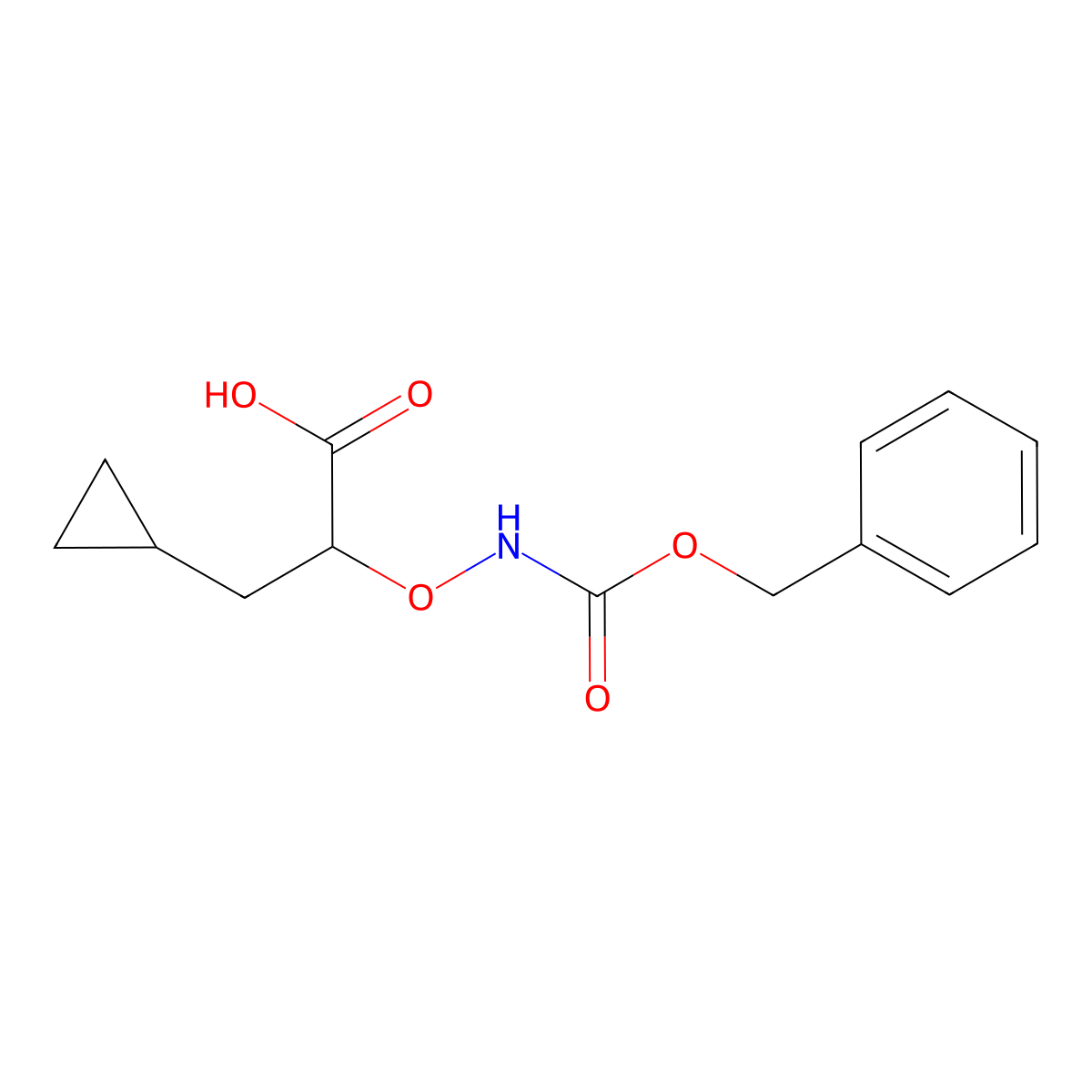 2-({[(Benzyloxy)carbonyl]amino}oxy)-3-cyclopropylpropanoic acid molecular structure, CAS 2060061-06-3