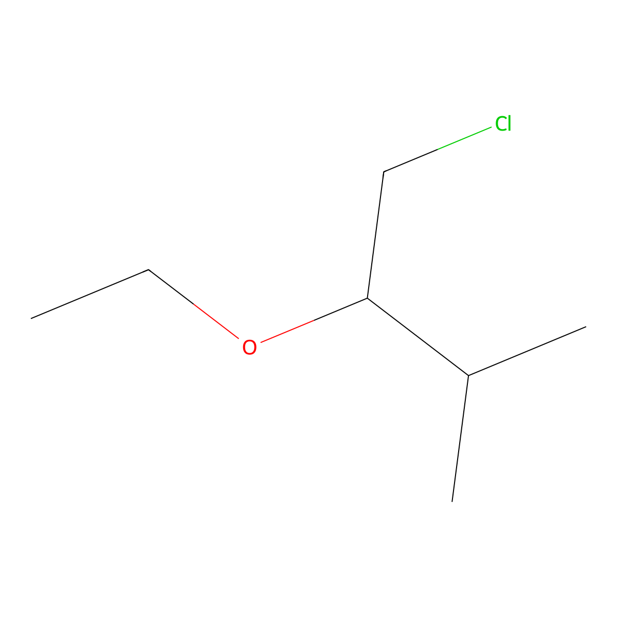1-Chloro-2-ethoxy-3-methylbutane molecular structure, CAS 2060061-25-6