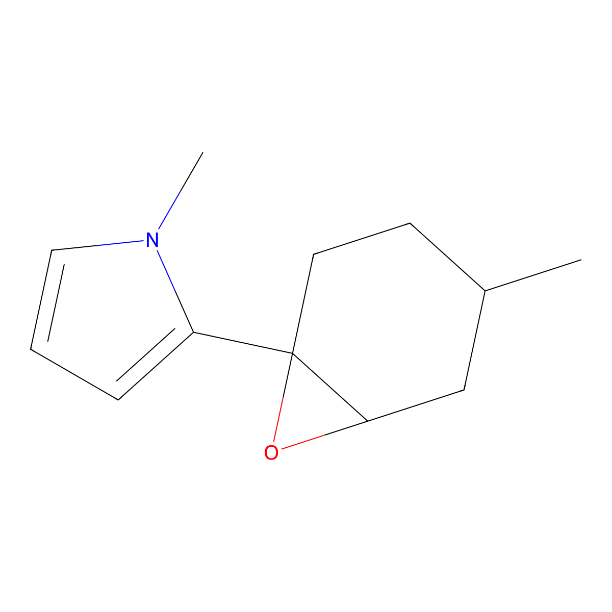 1-Methyl-2-{4-methyl-7-oxabicyclo[4.1.0]heptan-1-yl}-1H-pyrrole molecular structure, CAS 2060061-31-4
