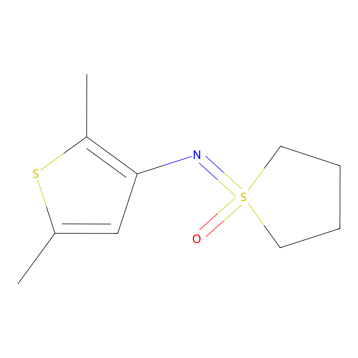 1-[(2,5-Dimethylthiophen-3-yl)imino]-1lambda6-thiolan-1-one molecular structure, CAS 2060061-33-6