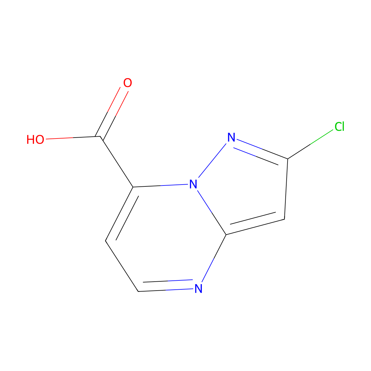 2-Chloropyrazolo[1,5-a]pyrimidine-7-carboxylic acid molecular structure, CAS 2060061-39-2