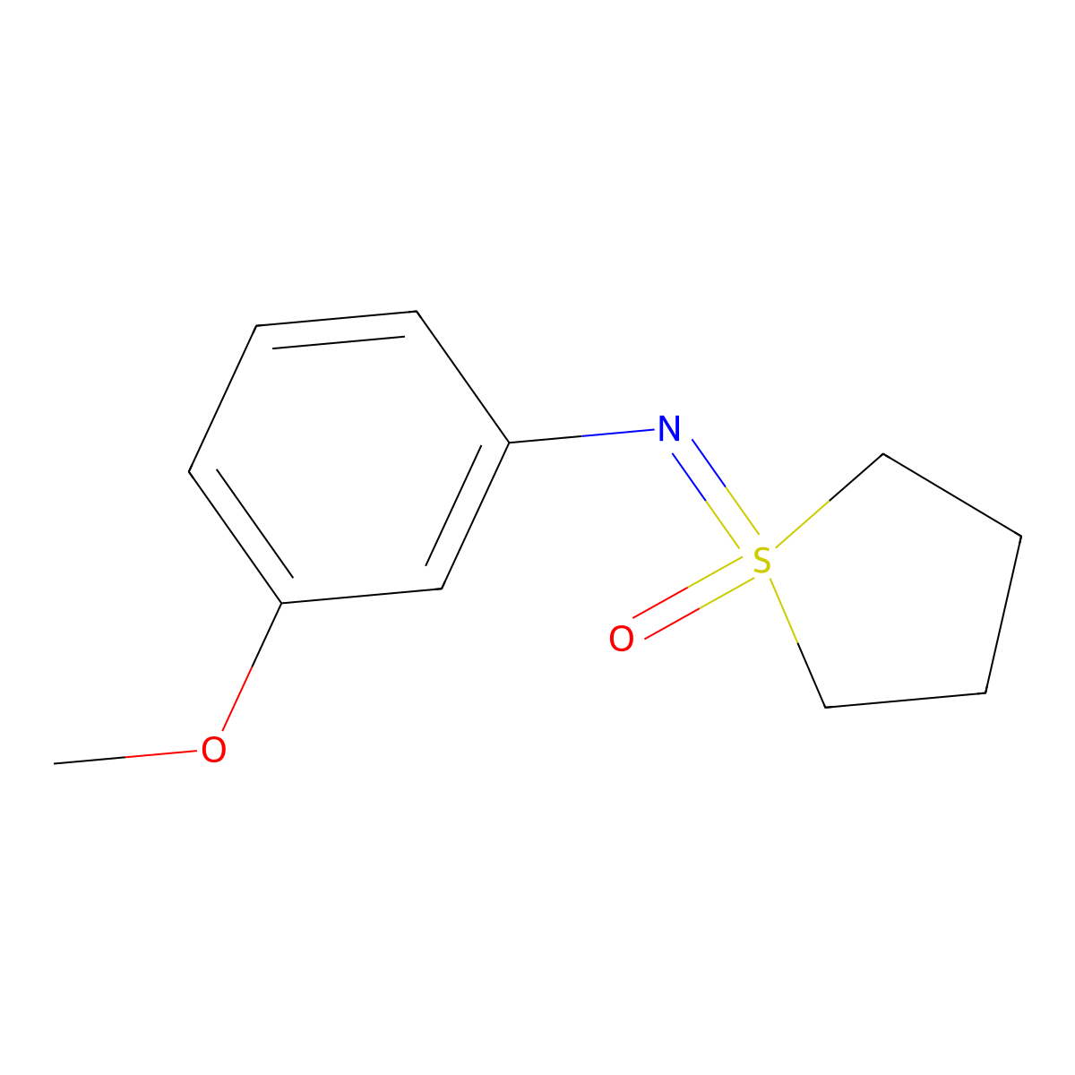 1-[(3-Methoxyphenyl)imino]-1lambda6-thiolan-1-one molecular structure, CAS 2060061-41-6