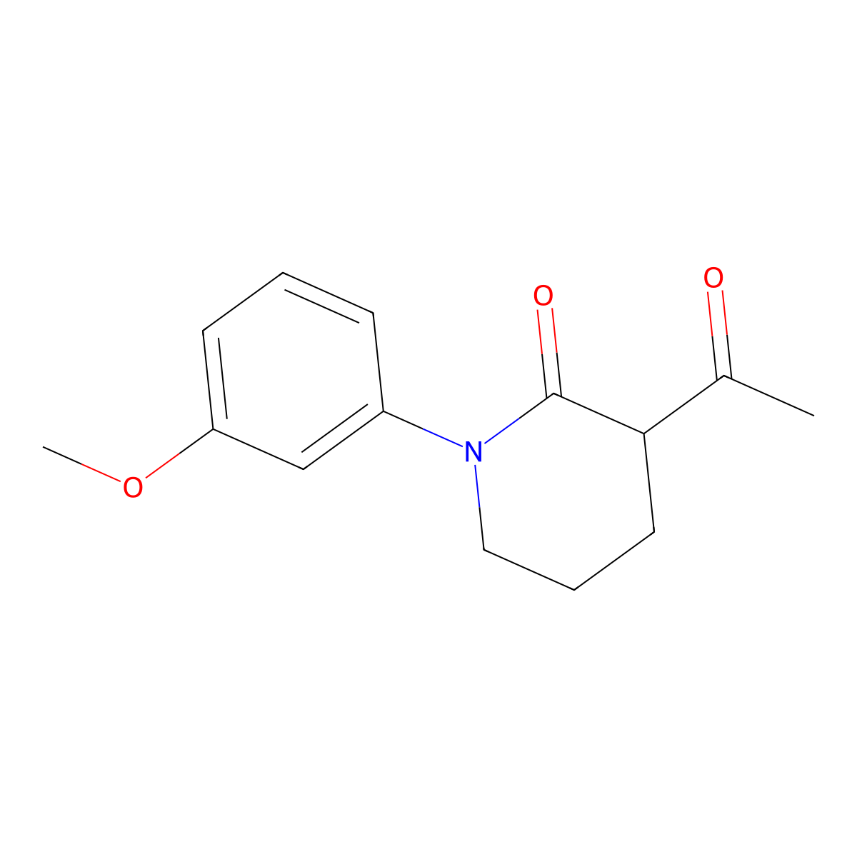 3-Acetyl-1-(3-methoxyphenyl)piperidin-2-one molecular structure, CAS 2060061-43-8
