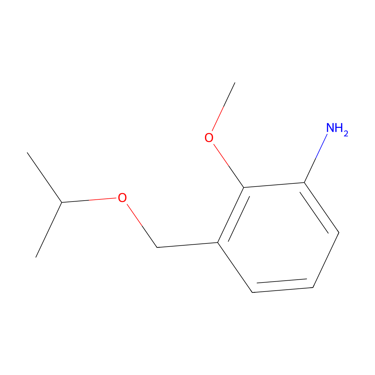 2-Methoxy-3-[(propan-2-yloxy)methyl]aniline molecular structure, CAS 2060061-47-2