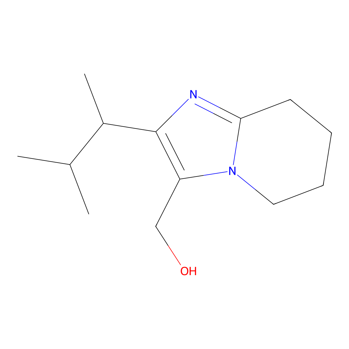 [2-(3-Methylbutan-2-yl)-5H,6H,7H,8H-imidazo[1,2-a]pyridin-3-yl]methanol molecular structure, CAS 2060061-64-3