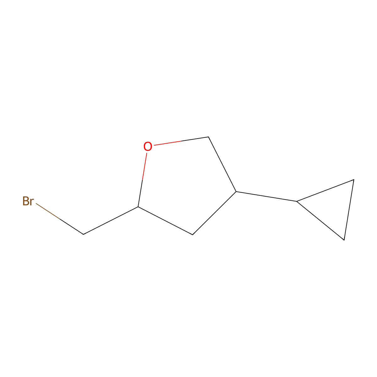 2-(Bromomethyl)-4-cyclopropyloxolane molecular structure, CAS 2060061-76-7