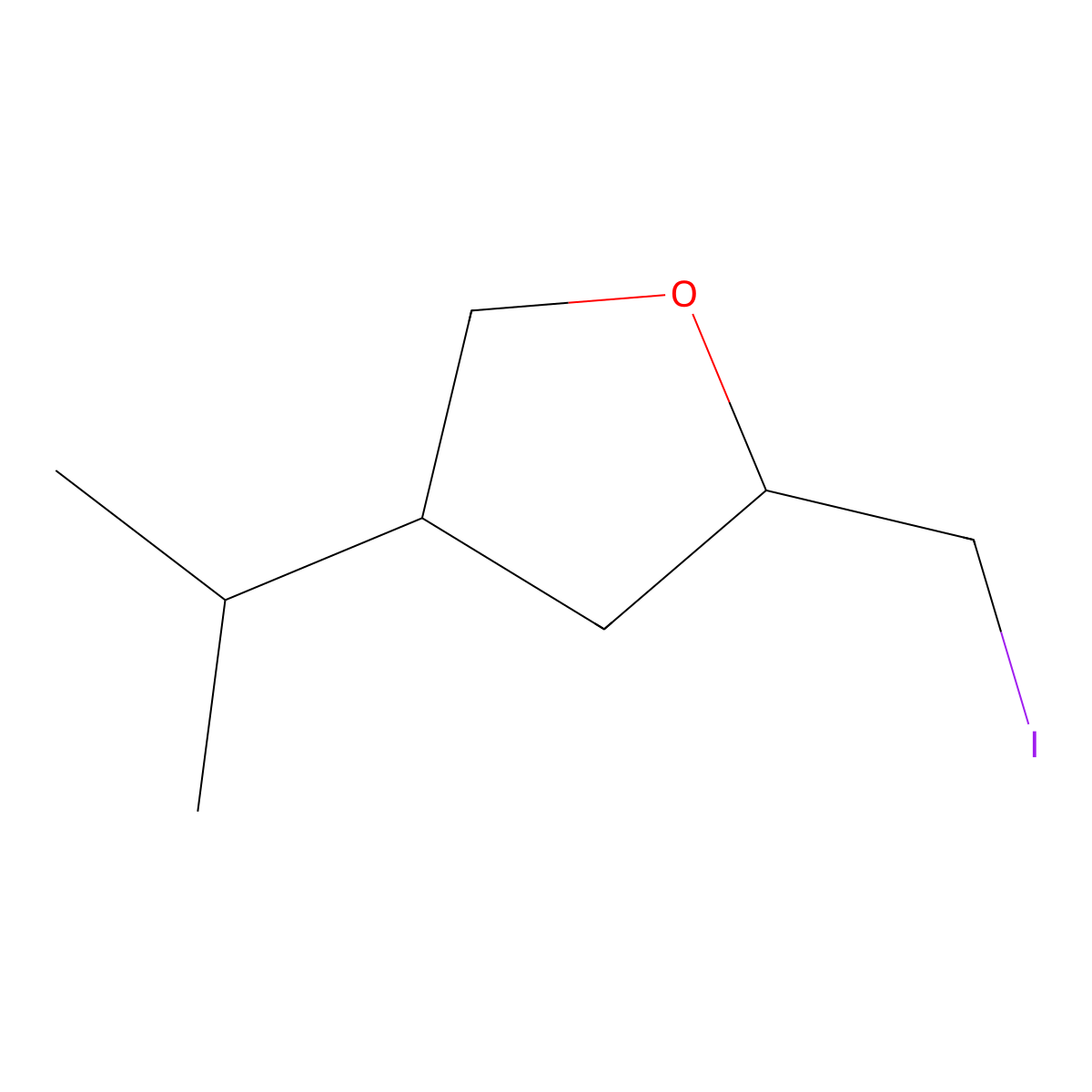 2-(Iodomethyl)-4-(propan-2-yl)oxolane molecular structure, CAS 2060061-80-3