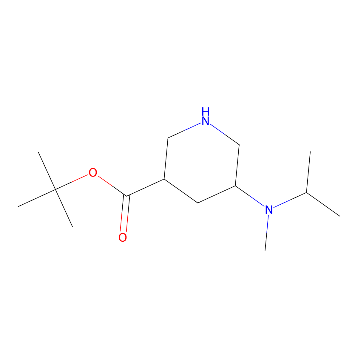 tert-Butyl 5-[methyl(propan-2-yl)amino]piperidine-3-carboxylate molecular structure, CAS 2060061-87-0