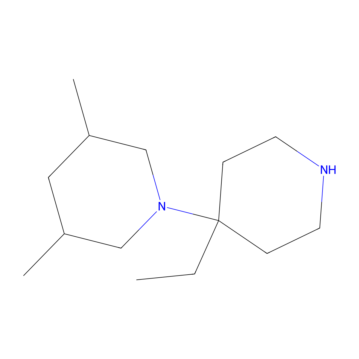 1-(4-Ethylpiperidin-4-yl)-3,5-dimethylpiperidine molecular structure, CAS 2060061-91-6