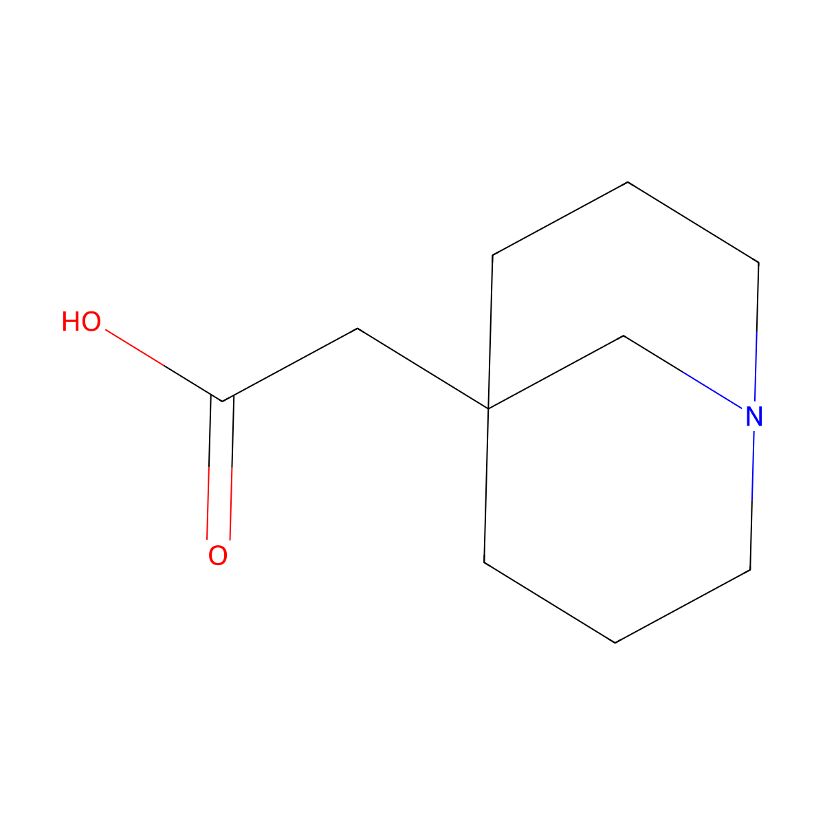 2-{1-Azabicyclo[3.3.1]nonan-5-yl}acetic acid molecular structure, CAS 2060061-93-8