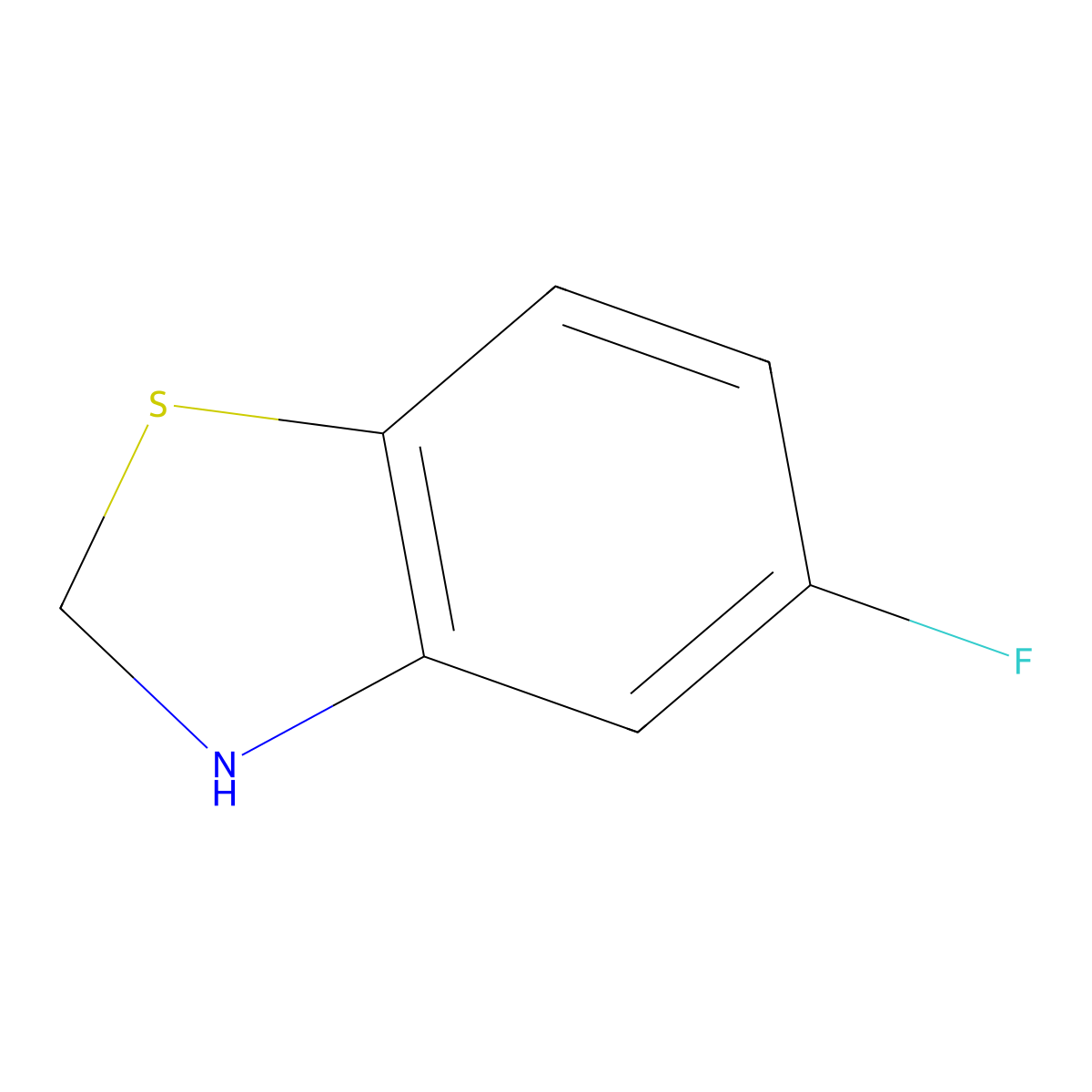 5-Fluoro-2,3-dihydro-1,3-benzothiazole molecular structure, CAS 2060062-00-0