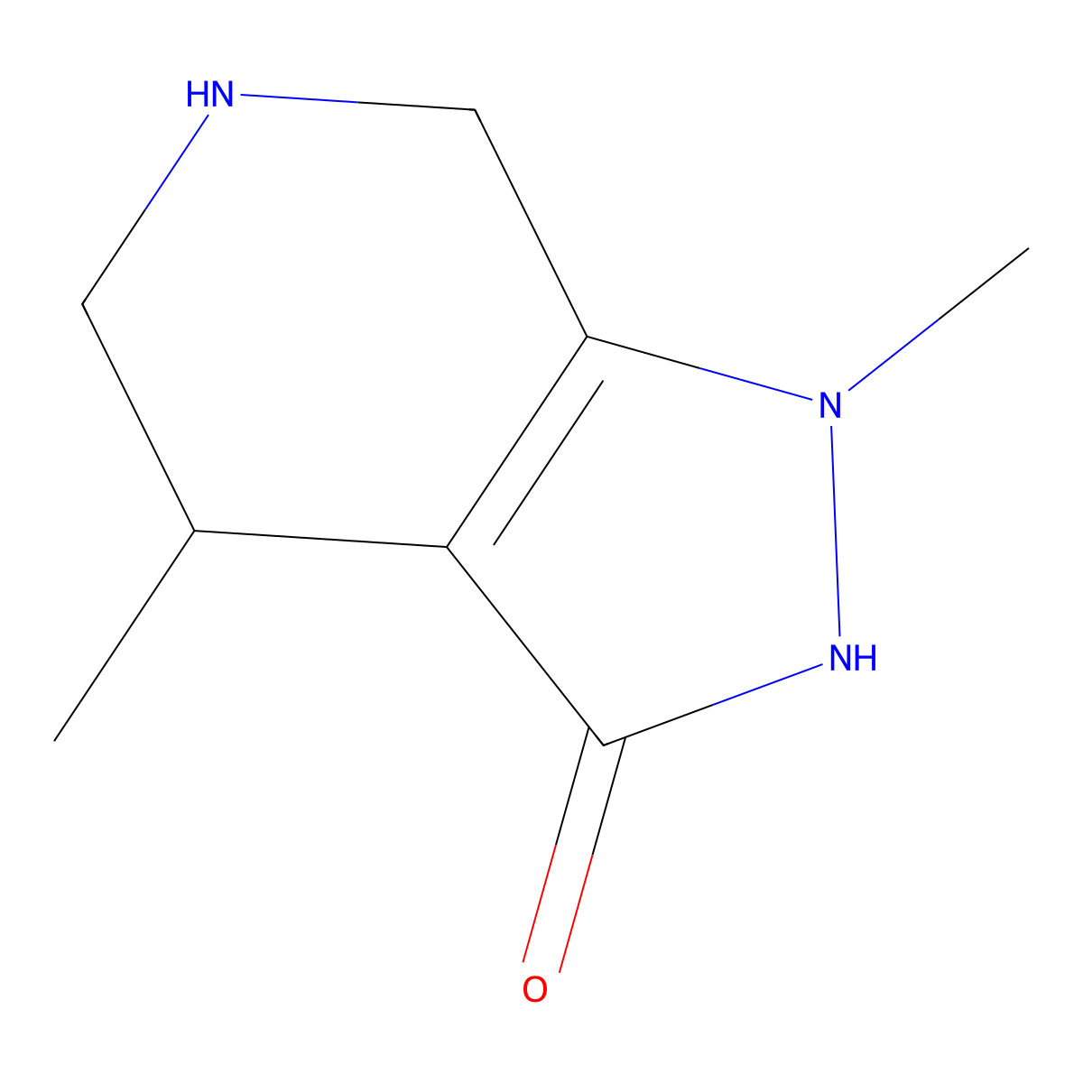 1,4-Dimethyl-1H,4H,5H,6H,7H-pyrazolo[3,4-c]pyridin-3-ol molecular structure, CAS 2060062-01-1