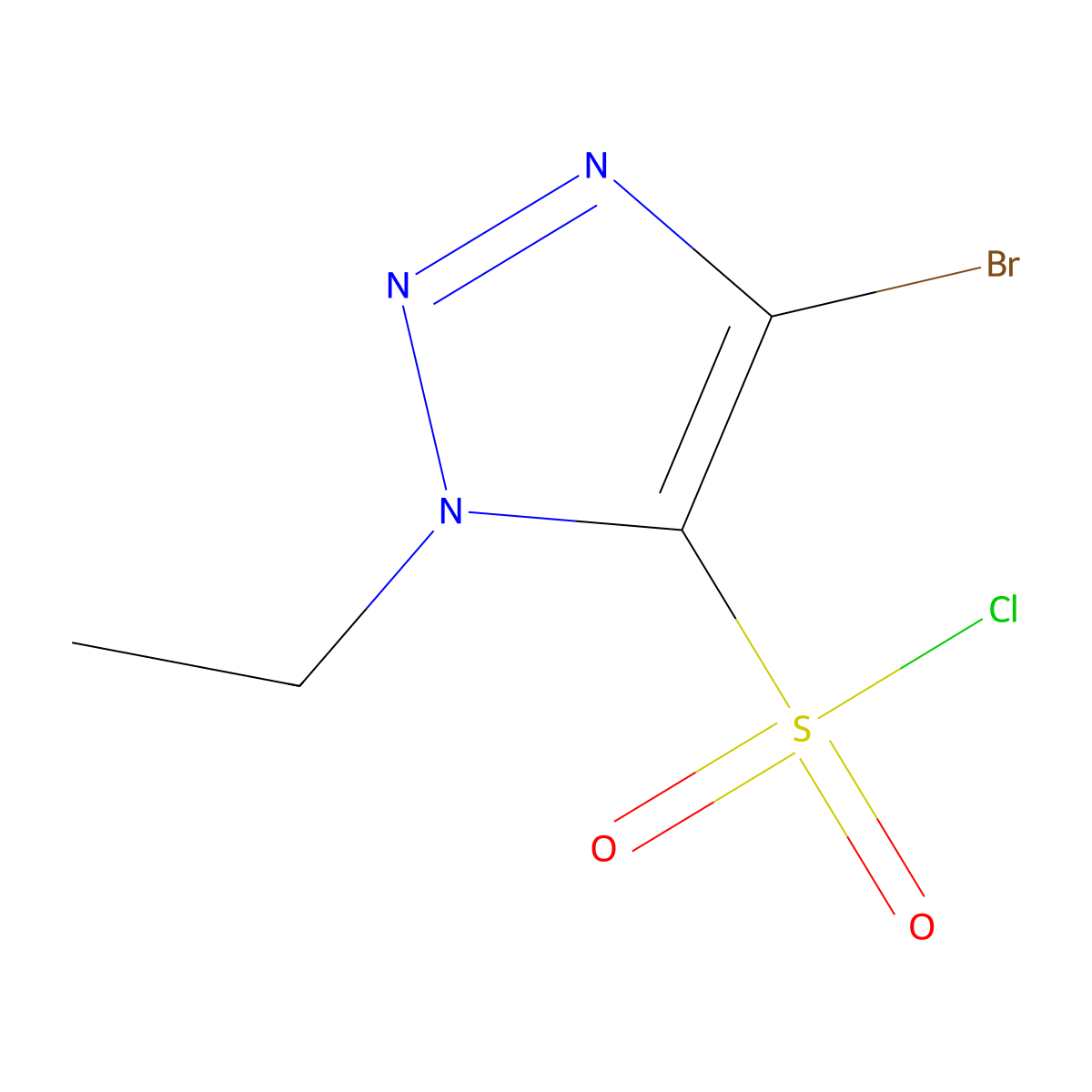 4-Bromo-1-ethyl-1H-1,2,3-triazole-5-sulfonyl chloride molecular structure, CAS 2060062-03-3