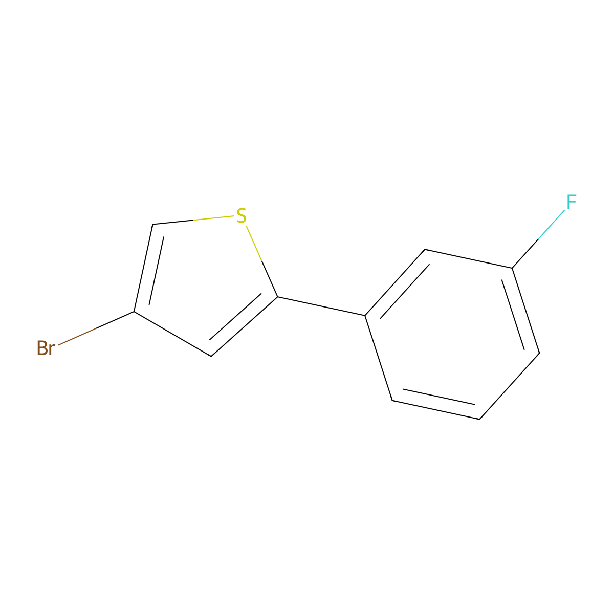 4-Bromo-2-(3-fluorophenyl)thiophene molecular structure, CAS 2060062-05-5