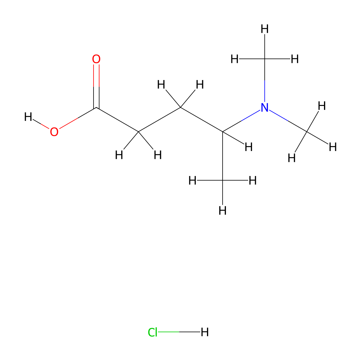 4-(Dimethylamino)pentanoic acid hydrochloride molecular structure, CAS 2060062-06-6
