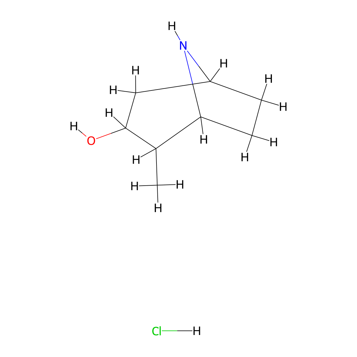 2-Methyl-8-azabicyclo[3.2.1]octan-3-ol hydrochloride molecular structure, CAS 2060062-12-4