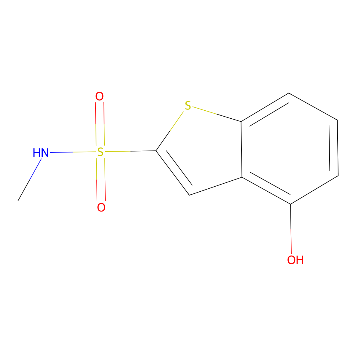 4-Hydroxy-N-methyl-1-benzothiophene-2-sulfonamide molecular structure, CAS 2060062-23-7