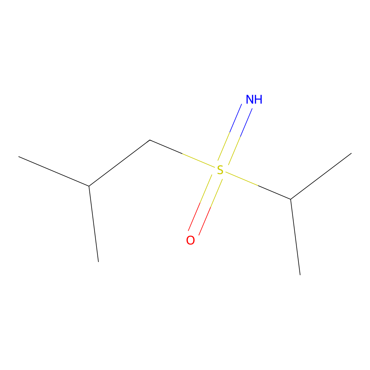 Imino(2-methylpropyl)(propan-2-yl)-lambda6-sulfanone molecular structure, CAS 2060062-24-8