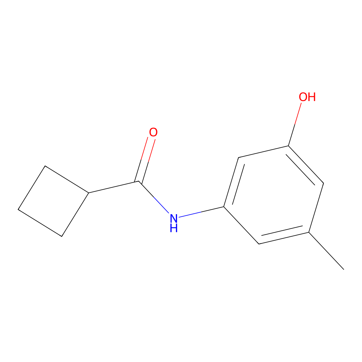 N-(3-Hydroxy-5-methylphenyl)cyclobutanecarboxamide molecular structure, CAS 2060062-30-6
