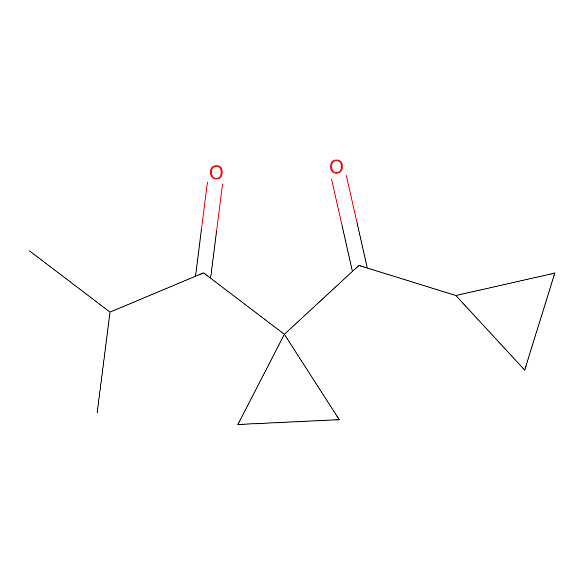 1-(1-Cyclopropanecarbonylcyclopropyl)-2-methylpropan-1-one molecular structure, CAS 2060062-36-2