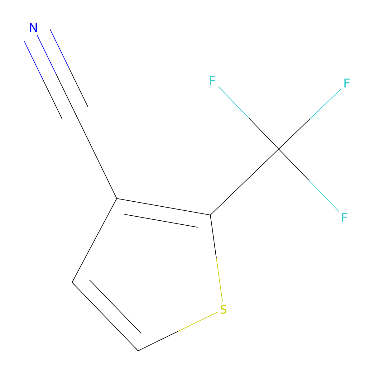 2-(Trifluoromethyl)thiophene-3-carbonitrile molecular structure, CAS 2060062-40-8