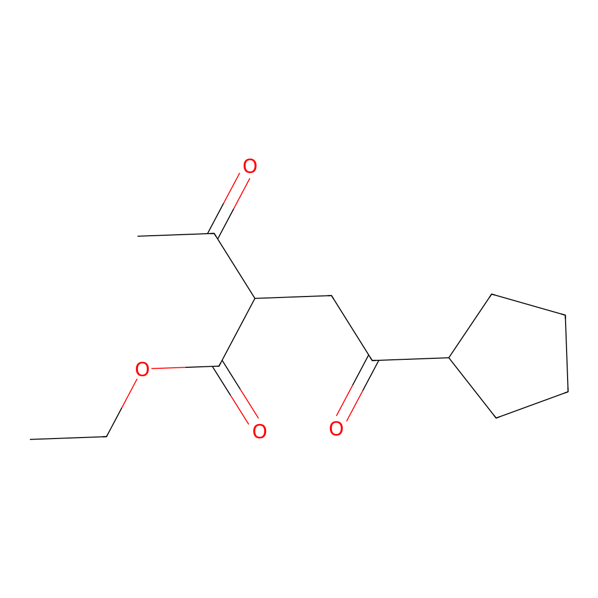 Ethyl 2-acetyl-4-cyclopentyl-4-oxobutanoate molecular structure, CAS 2060062-49-7