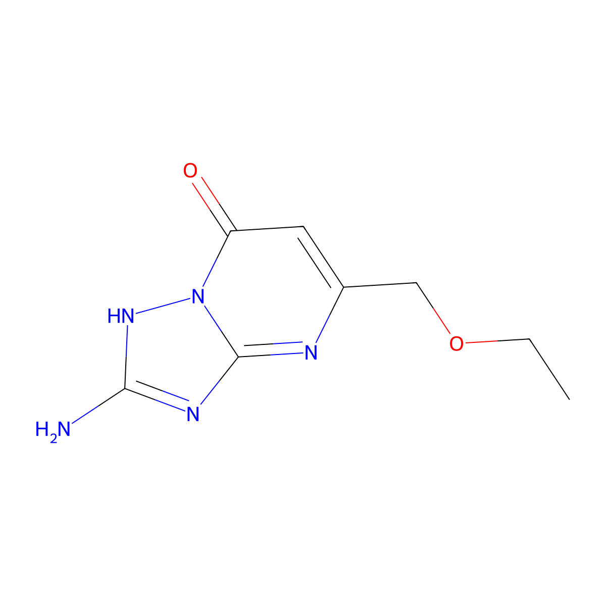 2-amino-5-(ethoxymethyl)-4H,7H-(1,2,4)triazolo(1,5-a)pyrimidin-7-one molecular structure, CAS 2060062-51-1
