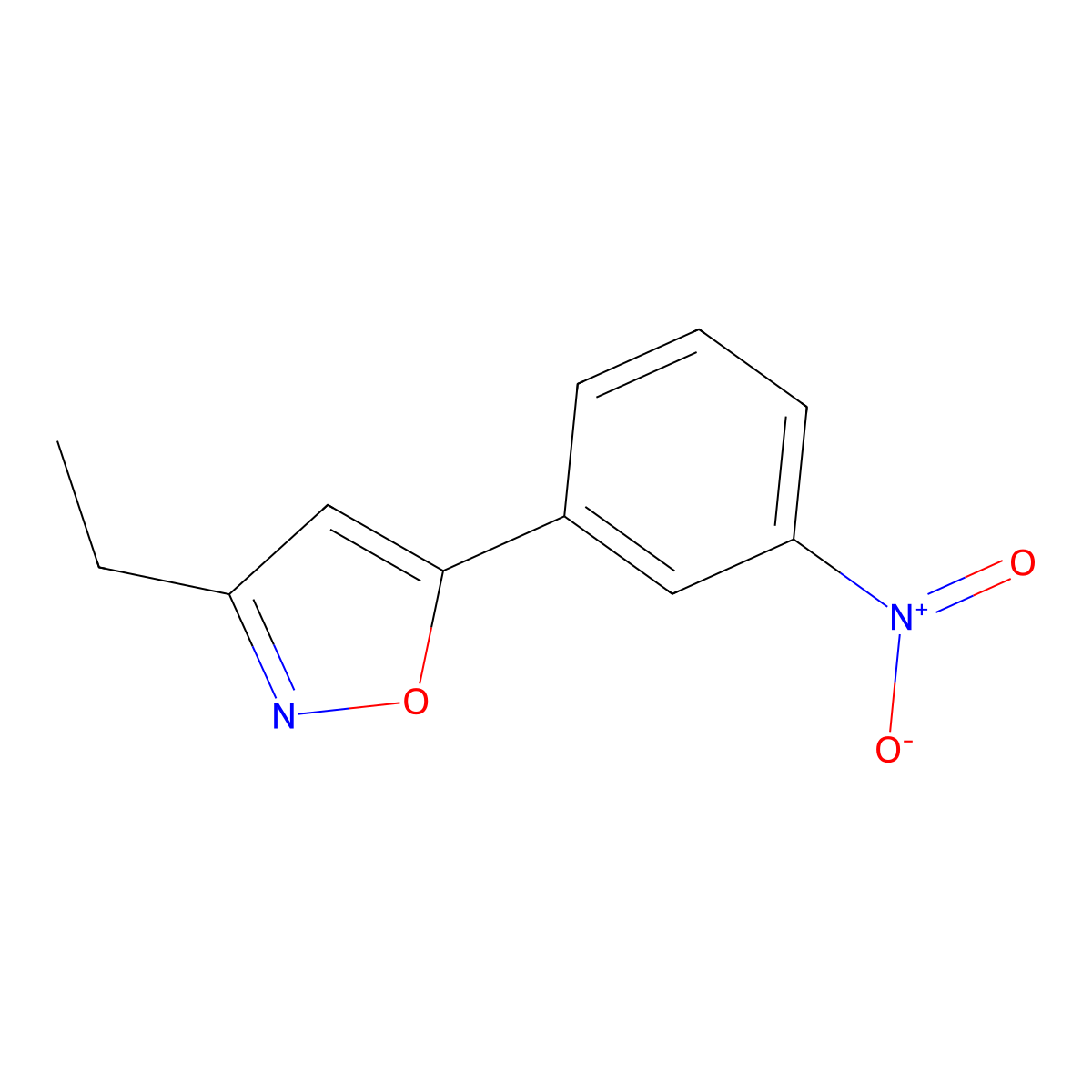 3-Ethyl-5-(3-nitrophenyl)-1,2-oxazole molecular structure, CAS 2060062-53-3
