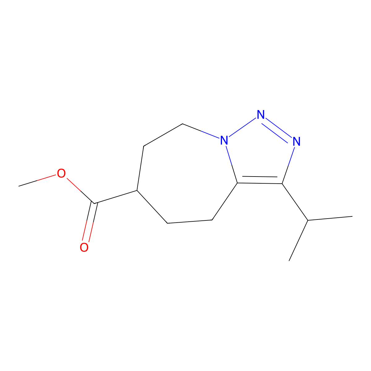 Methyl 3-(propan-2-yl)-4H,5H,6H,7H,8H-[1,2,3]triazolo[1,5-a]azepine-6-carboxylate molecular structure, CAS 2060062-59-9