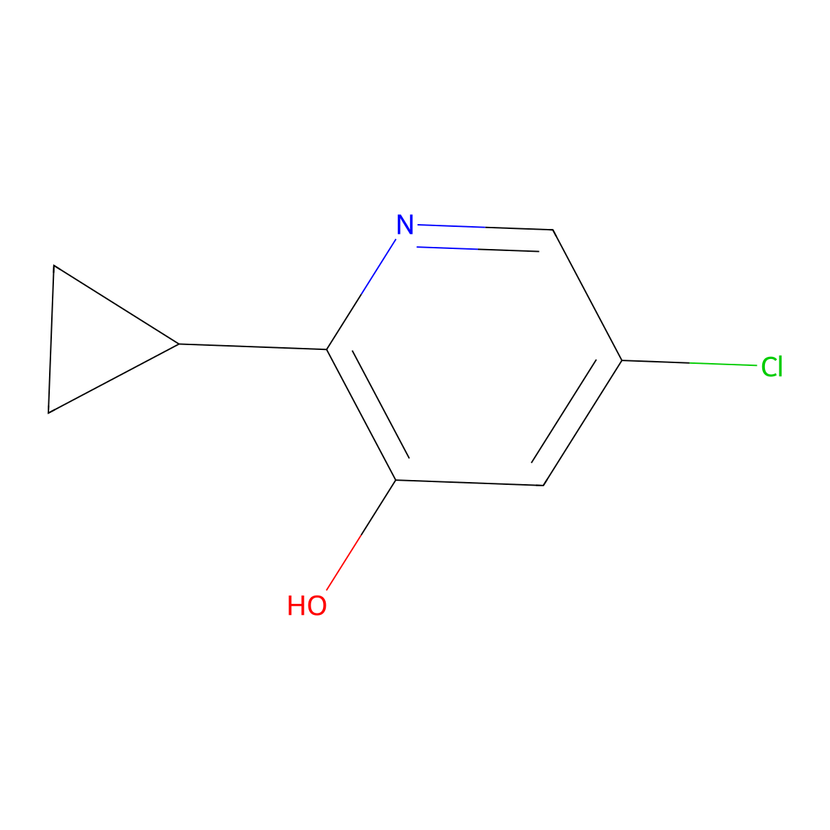5-Chloro-2-cyclopropylpyridin-3-ol molecular structure, CAS 2060062-60-2