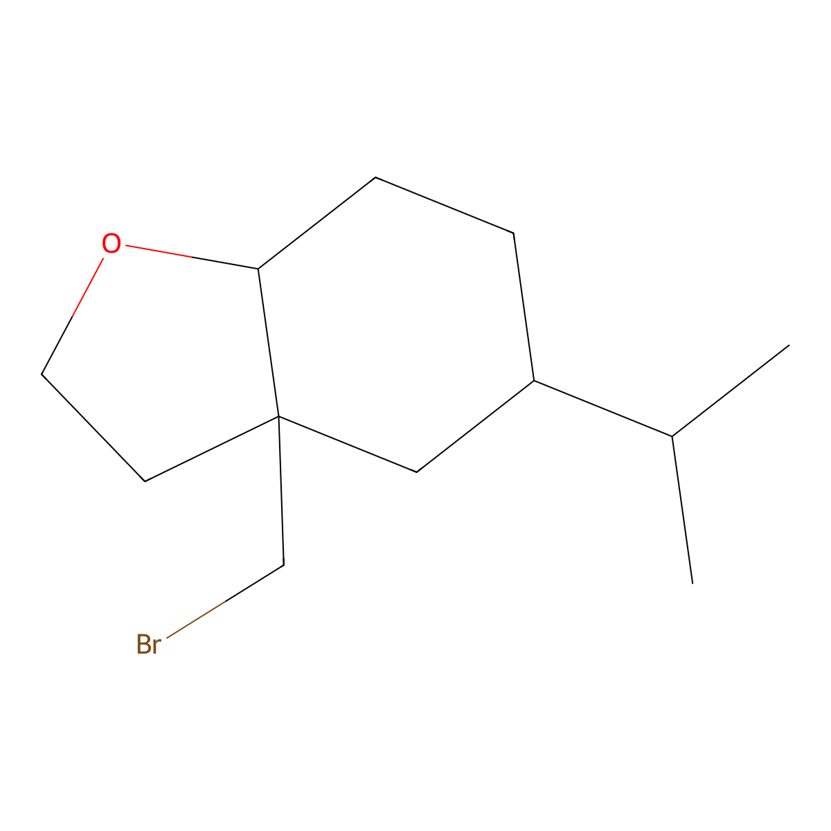 3A-(bromomethyl)-5-(propan-2-yl)-octahydro-1-benzofuran molecular structure, CAS 2060062-64-6