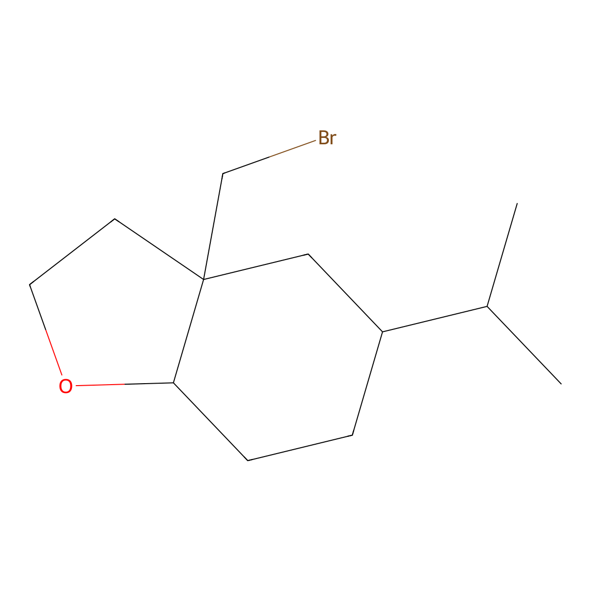 3A-(bromomethyl)-5-(propan-2-yl)-octahydro-1-benzofuran molecular structure, CAS 2060062-64-6