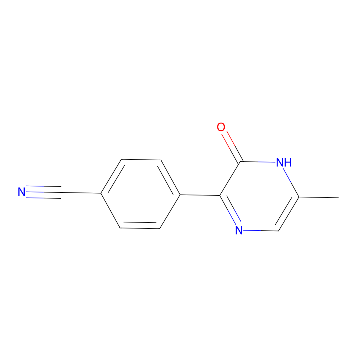 4-(5-Methyl-3-oxo-3,4-dihydropyrazin-2-yl)benzonitrile molecular structure, CAS 2060062-72-6