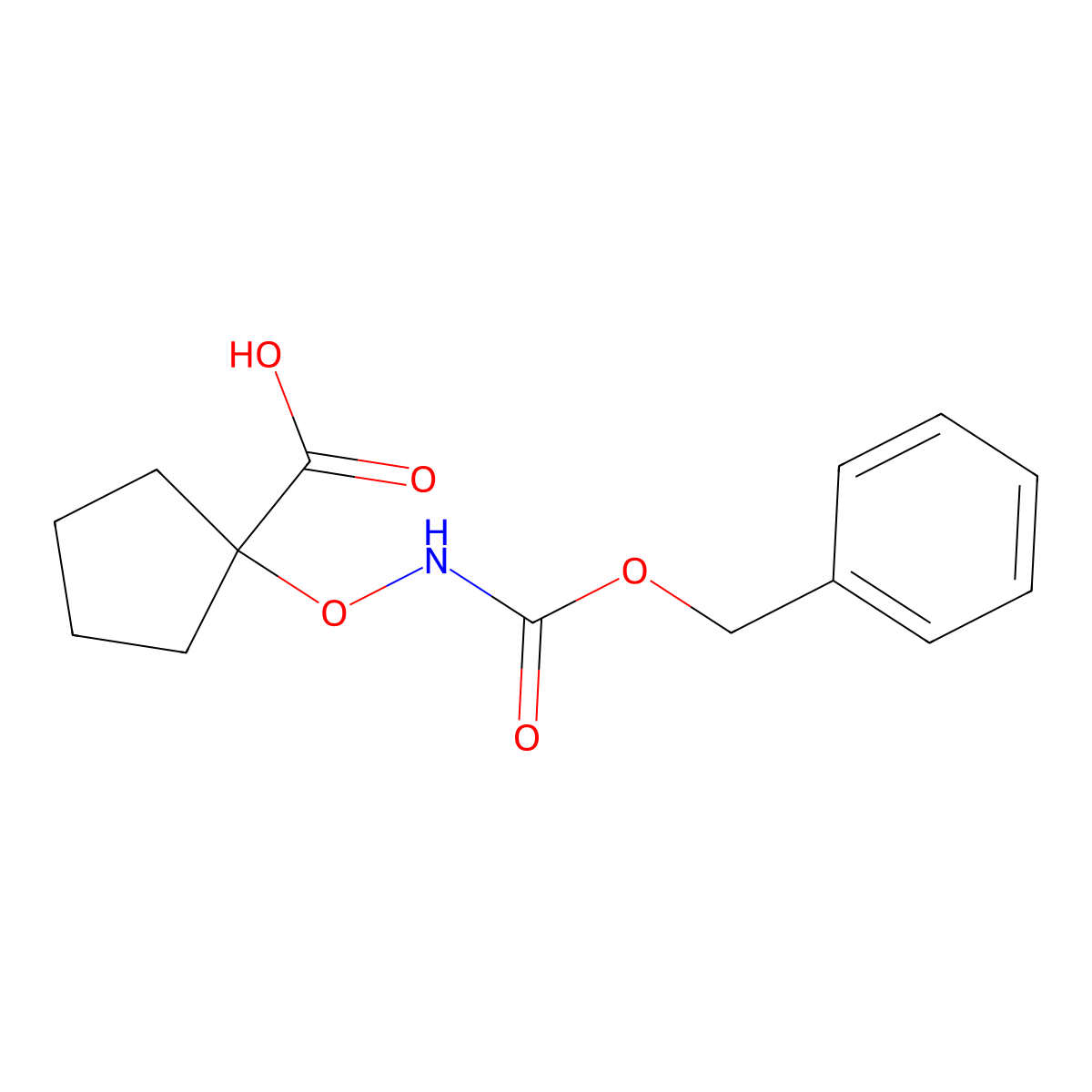 1-({[(Benzyloxy)carbonyl]amino}oxy)cyclopentane-1-carboxylic acid molecular structure, CAS 2060062-74-8