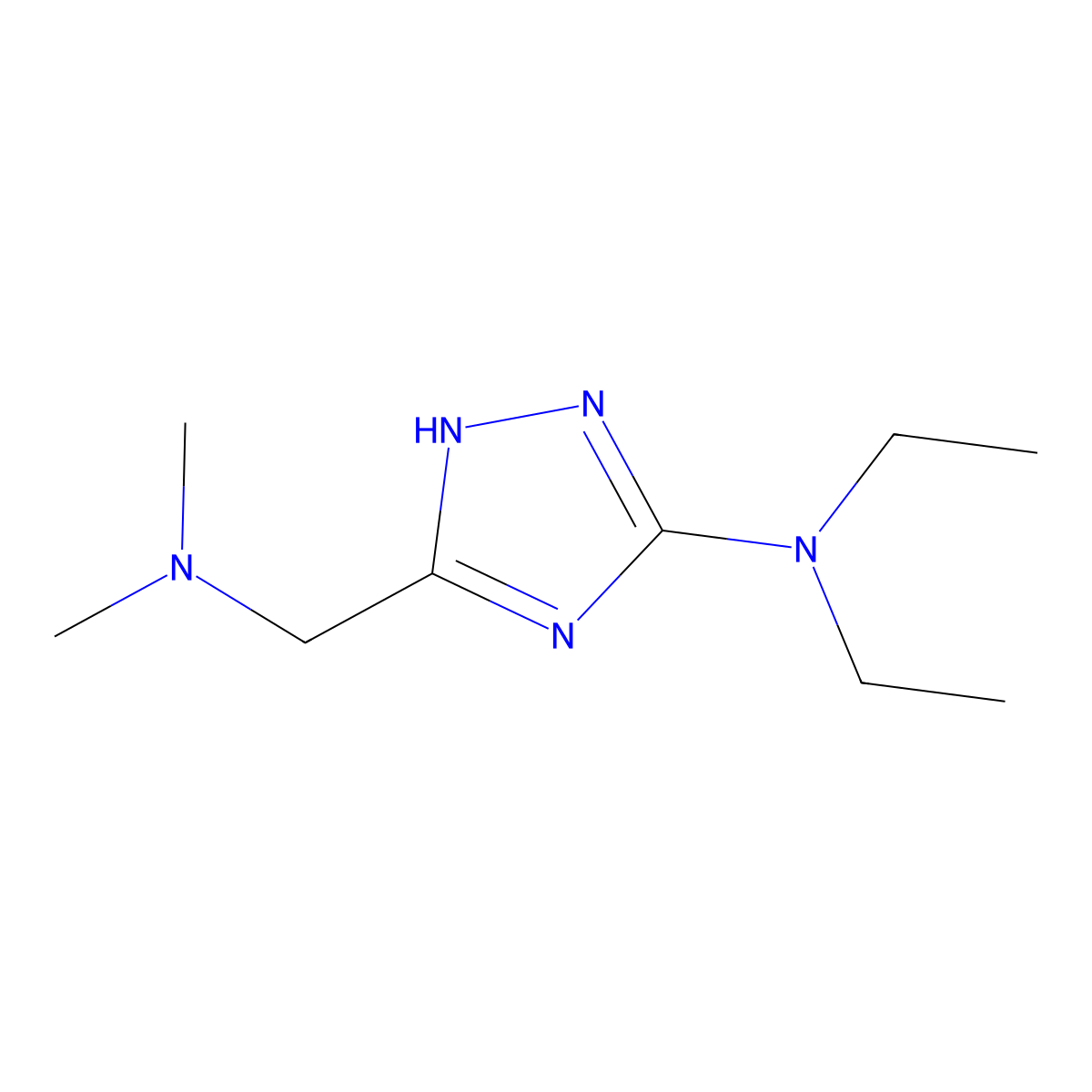 5-[(Dimethylamino)methyl]-N,N-diethyl-1H-1,2,4-triazol-3-amine molecular structure, CAS 2060062-81-7