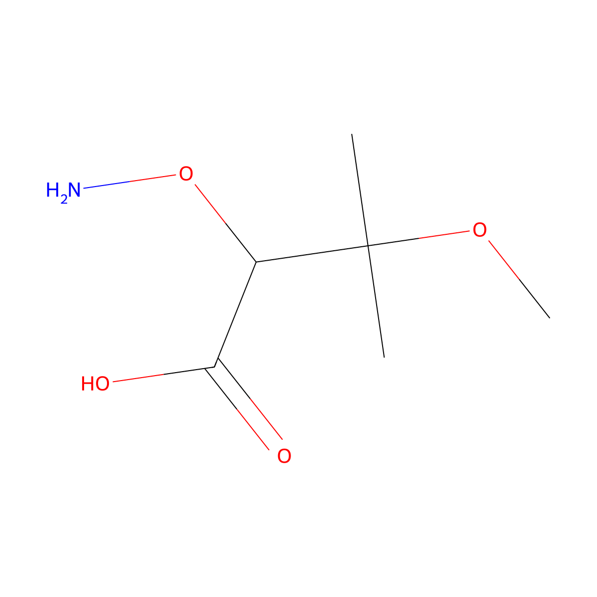2-(Aminooxy)-3-methoxy-3-methylbutanoic acid molecular structure, CAS 2060062-82-8
