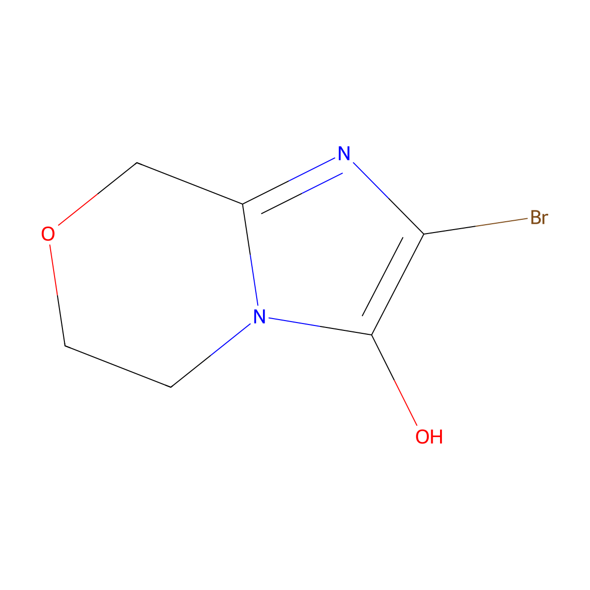 2-Bromo-5H,6H,8H-imidazo[2,1-c][1,4]oxazin-3-ol molecular structure, CAS 2060062-84-0