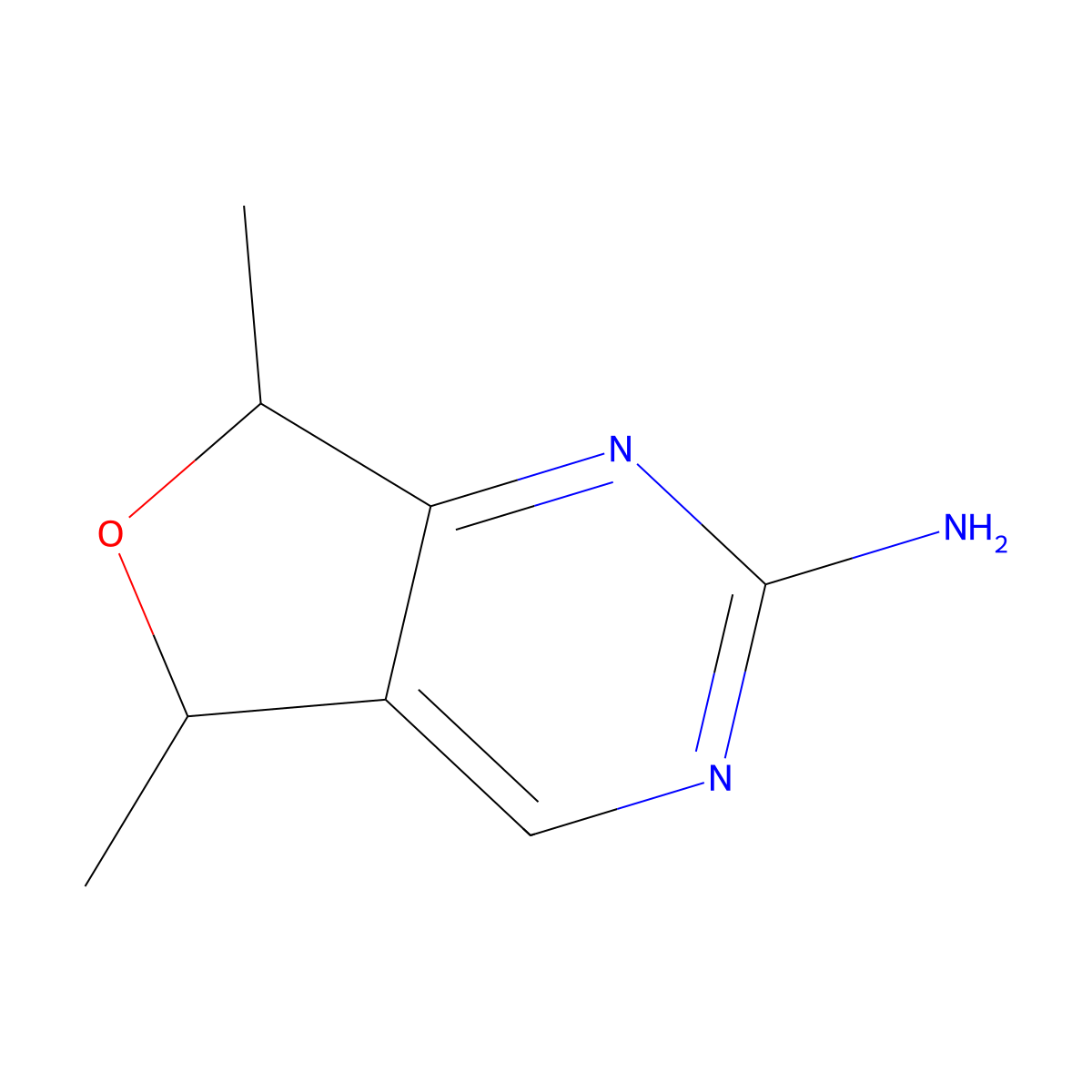 5,7-Dimethyl-5H,7H-furo[3,4-d]pyrimidin-2-amine molecular structure, CAS 2060062-86-2