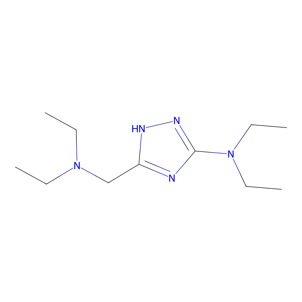 5-[(Diethylamino)methyl]-N,N-diethyl-1H-1,2,4-triazol-3-amine molecular structure, CAS 2060062-91-9